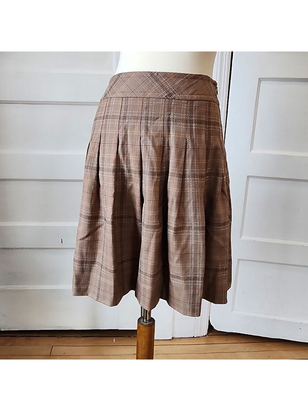 Pendleton Plaid Pleated Skirt, Size 8P